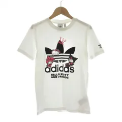 アディダスオリジナルス Tシャツ カットソー こども服 女の子 J 150 白 ホワイト ロゴプリント 半袖 クルーネック /LPのサムネイル