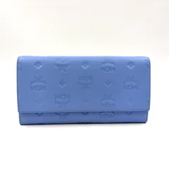 【新着】MCM Aren コンチネンタル レザー ライトブルー 長財布 ゴールド MYLDATA08のサムネイル