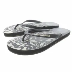 ディースクエアード DSQUARED2 グラフィックビーチサンダル トング 26cm グレー 黒のサムネイル