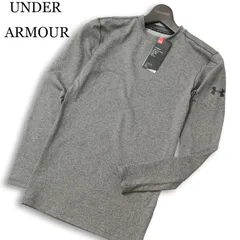 【新品 未使用】 UNDER ARMOUR アンダーアーマー 秋冬★ 長袖 裏起毛 コンプレッション ウェア Tシャツ Sz.SM メンズ グレーのサムネイル