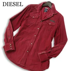 DIESEL ディーゼル 秋冬★ 長袖 レギュラーフィット 細畝 コーデュロイ ウエスタン シャツ Sz.S メンズのサムネイル