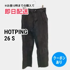 HOTPING ホットピング デニムパンツ 26   S ブラック フルレングス 無地 スタンダード ストレート レギュラー ヴィンテージ レディースのサムネイル