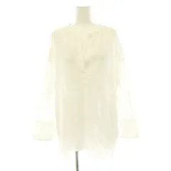 ヌキテパ NE QUITTEZ PAS! COTTON VOILE DOT HEMLA BLOUSE ブラウス シアー プルオーバー ヘム 長袖 白 ホワイト /HS ■OSのサムネイル