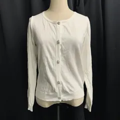 PROPORTION BODY DRESSING★コットンカーディガン【2/レディースM程度/白/white/長袖】ビジューボタン/Tops/sweater◆BJ160-gのサムネイル