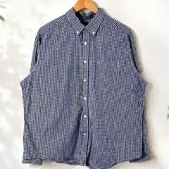 00s IVY&TWEED 長袖シャツ vintage アメカジ XL ネイビーのサムネイル