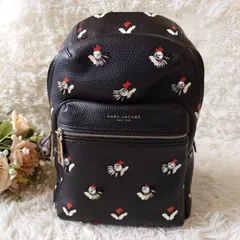 ​【超美品/レア】MARC JACOBS マークジェイコブス チューリップコレクション カウレザー ビジュー リュック バックパック ブラック 黒のサムネイル