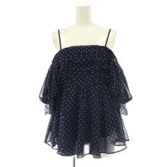 スナイデル SNIDEL 25AW バリエオフショルレースチュニック 半袖 F ネイビー /HK ■OSのサムネイル
