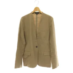 セオリー Theory ECO CRUNCH WASH CL STAPLE JKT UL ジャケット ノーカラー リネン 薄手 12 モカ /HS ■OSのサムネイル