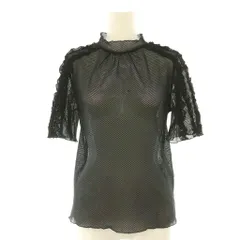 ルルウィルビー Loulou Willoughby 24SS メッシュフリルプルオーバー カットソー 半袖 2 ブラック /ES ■OSのサムネイル