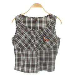 ヒステリックグラマー HYSTERIC GLAMOUR チェック柄ノースリーブブラウス F マルチカラー グレー 紺 ネイビー /SS ■OSのサムネイル