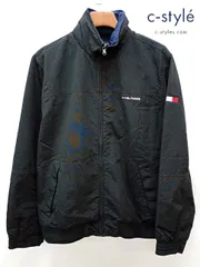 P287 [人気] TOMMY HILFIGER トミーヒルフィガー ナイロンジャケット XL ブラック NYLON JACKET 156212 | ★のサムネイル