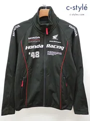 P197 [人気] HONDA ホンダ レーシングジャケット L ブラック コミュニケーションフリースブルゾン | ★のサムネイル