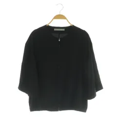 セオリーリュクス theory luxe 24SS Flow Primie ジップアップ ブルゾン ジャケット 七分袖 38 黒 ブラック /BB ■OS ▲Hのサムネイル