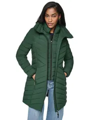 ダナ キャラン ニューヨーク レディース アウター ジャケット・ブルゾン コート DKNY Womens Bibbed Packable Puffer Coat Hunterのサムネイル