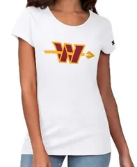 スターター レディース トップス Tシャツ Starter Womens White Washington Commanders Endzone TShirt White ホワイトのサムネイル