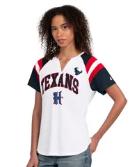 スターター レディース トップス Tシャツ Starter Womens White Houston Texans Game Onotch Neck TShirt White Navy ホワイトのサムネイル
