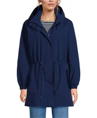 ランズエンド レディース アウター ジャケット・ブルゾン パーカー Lands End Womens Packable Rain Parka Deep sea navy ネイビーのサムネイル