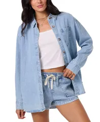 オニール レディース アウター ジャケット・ブルゾン デニム ONeill Womens Oversizedenim Shacket Drifter デニムのサムネイル