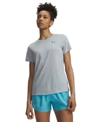 アンダーアーマー レディース トップス シャツ 半袖 Under Armour Womens Tech Twist ShortSleeve Top Blue FogDownpour Gray グレーのサムネイル