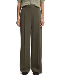 ヒューゴボス レディース ボトムス カジュアルパンツ クレープ Hugo Boss by Womenstretch Crepe RegularFit Pants Dark Green グリーンのサムネイル