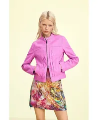 デジグアル レディース アウター ジャケット・ブルゾン レザー フェイクレザー Desigual Womens Jacket faux leather Pink ピンクのサムネイル