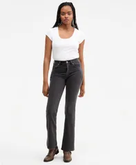 フリーピープル レディース シューズ ブーツ・レインブーツカット コットン ジーンズ Free People Womens Double Knot Cotton HighRise Bootcut Jeのサムネイル