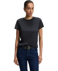ヒューゴボス レディース トップス Tシャツ シルク コットン Hugo Boss by Womens CottonSilk Blend SlimFitShirt Dark Blue ブルーのサムネイル