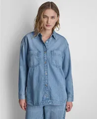 ダナキャランニューヨーク レディース トップス シャツ 長袖 DKNY Jeans Womens LongSleeve Oversized Shirt Eden Washのサムネイル