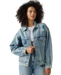 リーバイス レディース アウター ジャケット・ブルゾン コットン Levis Womens Macys 100th Parade 90s Cotton Trucker Jacket Retail Thのサムネイル
