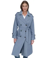ダナ キャラン ニューヨーク レディース アウター ジャケット・ブルゾン コート DKNY Womens BeltedoubleBreasted Trench Coat Denim デニムのサムネイル