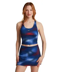 リーボック レディース トップス タンクトップリント クロップド Reebok Womens World Cuprinted Cropped Bra Tank Top Vector Navy ネイビーのサムネイル