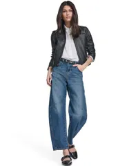 リーバイス レディース アウター ジャケット・ブルゾン ダウン レザー Levis Womens Realeather Laydown Collar Jacket Black ブラックのサムネイル