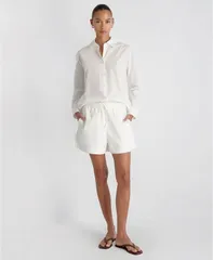 フレンチコネクション レディース トップス シャツ ダウン French Connection Womens Poplin ButtonDown Top Summer White ホワイトのサムネイル