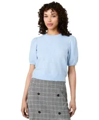 フレンチコネクション レディース トップス シャツ パフスリーブ ニット French Connection Womens Yulia Knit PuffSleeve Top Glacial Blueのサムネイル