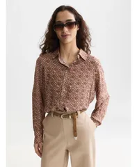 スコッチアンドソーダ レディース トップス シャツ リラックスフィット プリント SCOTCH SODA Womens Printed Relaxed Fitops and Tees Tiles flのサムネイル