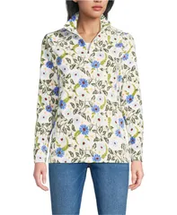 ランズエンド レディース アウター ジャケット・ブルゾン ハーフジップ トール フリース Lands End Womens Tall Anyweather Fleece Quarter Zipulloのサムネイル