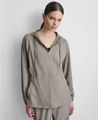 ダナ キャラン ニューヨーク レディース アウター ジャケット・ブルゾン DKNY Sport Womens Hooded Anorak Jacket Mushroomのサムネイル