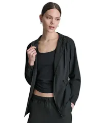 ダナ キャラン ニューヨーク レディース アウター ジャケット・ブルゾン DKNY Sport Womens Hooded Anorak Jacket Black ブラックのサムネイル