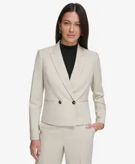 ダナ キャラン ニューヨーク レディース アウター ジャケット・ブルゾン ブレザー DKNY Womens PeakLapel Button Blazer Pebbleのサムネイル