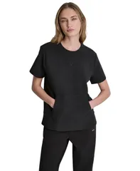 ダナ キャラン ニューヨーク レディース トップス シャツ クルーネック 半袖 DKNY Sport WomenshortSleeve Crewneck Top Black ブラックのサムネイル