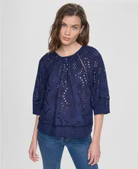 ダナキャランニューヨーク レディース トップス シャツ クルーネック DKNY Jeans Womens Crewneck RelaxedFitopeacoatのサムネイル