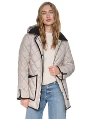 ダナ キャラン ニューヨーク レディース アウター コート キルティング DKNY Womens Quilted Barn Coat Vaporのサムネイル