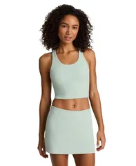 リーボック レディース トップス タンクトップ クロップド Reebok Womens Time Out Cropped Tank Top Tranquil Teal ティールのサムネイル