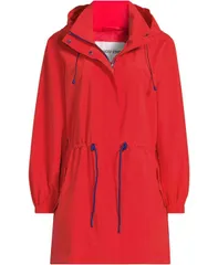 ランズエンド レディース アウター ジャケット・ブルゾン プラスサイズ パーカー Lands End Plusize Packable Rain Parka Compass red レッドのサムネイル
