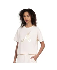 スターター レディース トップス Tシャツ クロップド Starter Womens Cream Atlanta Braves Pastels Boxy Cropped TShirt Cream クリのサムネイル