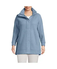 ランズエンド レディース アウター ジャケット・ブルゾン プラスサイズ コート フリース Lands End Plusize Boucle Fleece Coat Pale slate blue スレのサムネイル