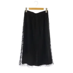 ミュベール muveil 24AW ビジューレーススカート ロング フレア 36 黒 /NR ■OSのサムネイル