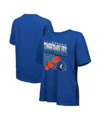 マジェスティック レディース トップス Tシャツ Majestic Womens Royal Minnesota Timberwolves Oversized TShirt Royalのサムネイル