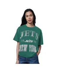 スターター レディース トップス Tシャツ Starter Womens Heather Greenew York Jets Oversized Hall ofame TShirt Heather Gのサムネイル