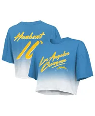 マジェスティック レディース トップス Tシャツ Majestic Womens Threads Justin Herbert Powder Blue White Los Angeles Chargeのサムネイル